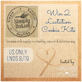 In celebration of #WorldBreastfeedingWeek, SImply Baked is giving away 2 lactation cookie kits! Enter to win today! Ends 8/19.