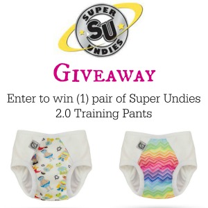 Enter to win 1 pair of super undies cloth training pants! Hosted by MamatheFox.